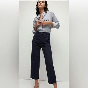 Veronica Beard Crosbie Cropped Wide Leg Pant Size 30 NWT